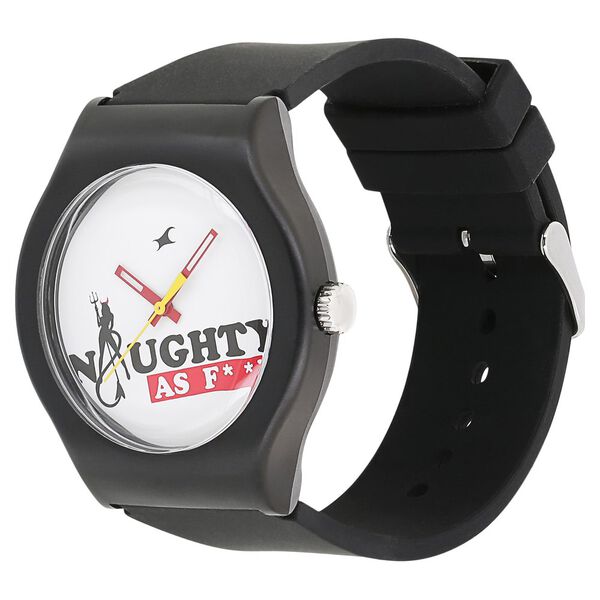 Fastrack Quartz Analog White Dial Silicone Strap Watch for Unisex - image number 1