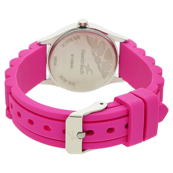 Fastrack Quartz Analog Blue Dial Silicone Strap Watch for Girls - image number 3