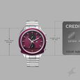 Fastrack Gelato Silver chronograph watch with Plum dial for Guys - image number 3