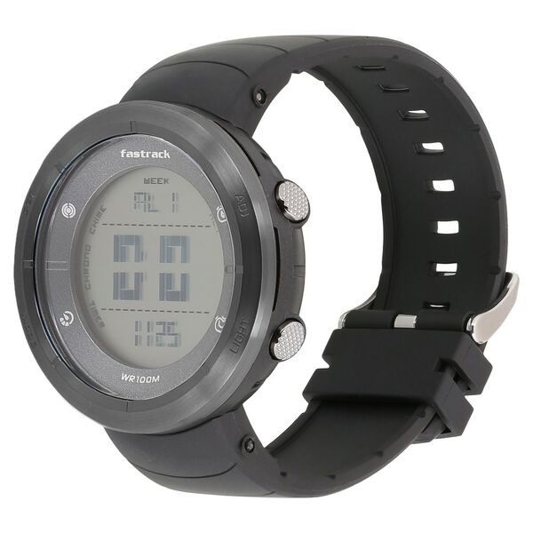 Fastrack Trendies Digital Grey Dial Plastic Strap Watch for Guys - image number 1