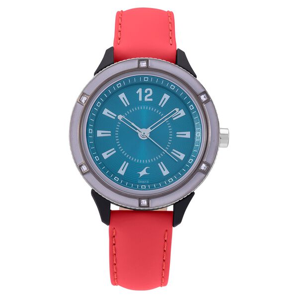 Fastrack Modular Quartz Analog Blue Dial Leather Strap Watch for Girls - image number 1