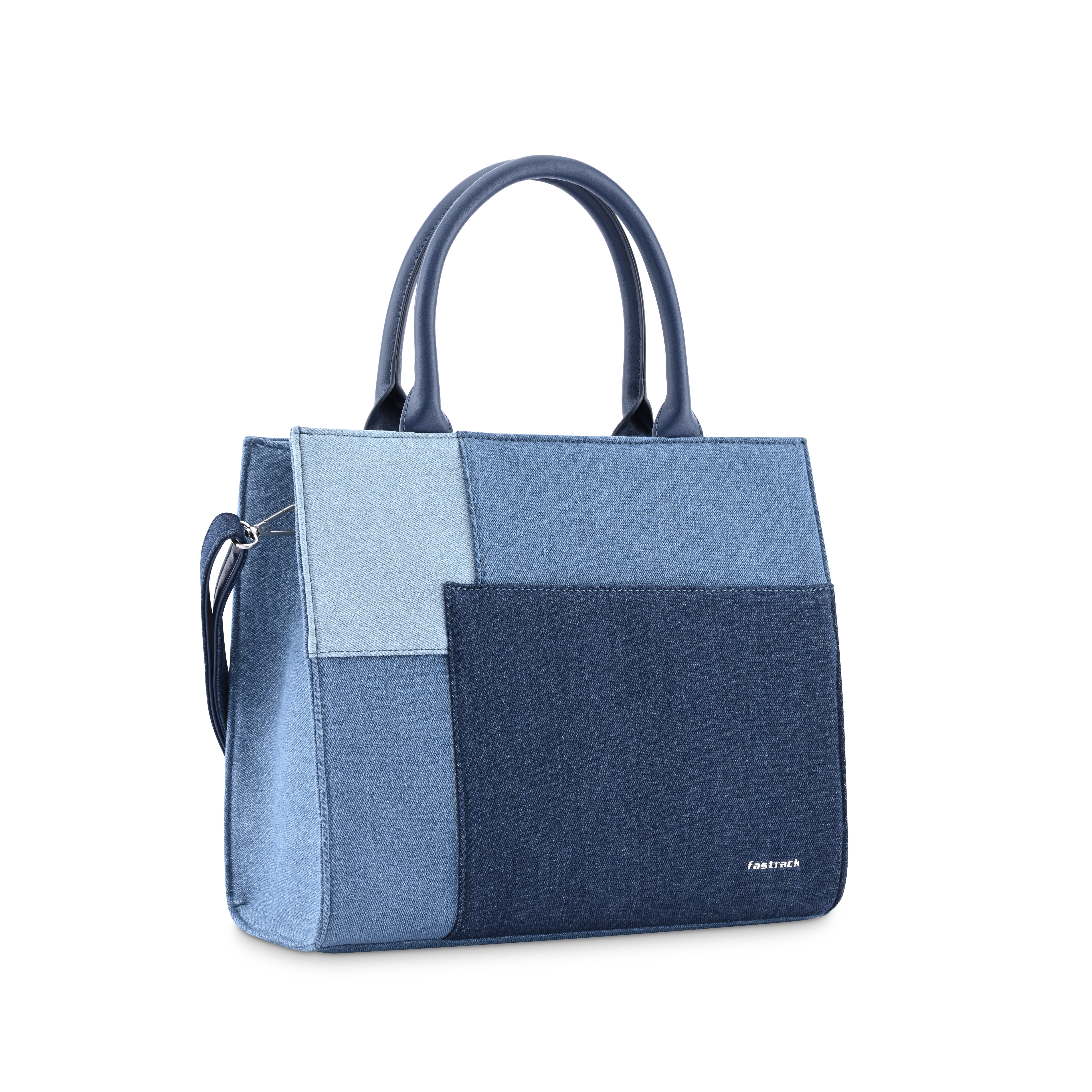Buy Online Fastrack Denim Structured Satchel Women s Bag f241salad02bl1 Fastrack