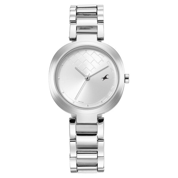 Fastrack Stunners Quartz Analog Silver Dial Stainless Steel Strap Watch for Girls - image number 2