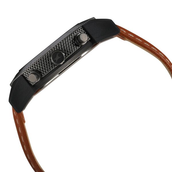 Fastrack Quartz Analog Anthracite Dial Leather Strap Watch for Guys - image number 3