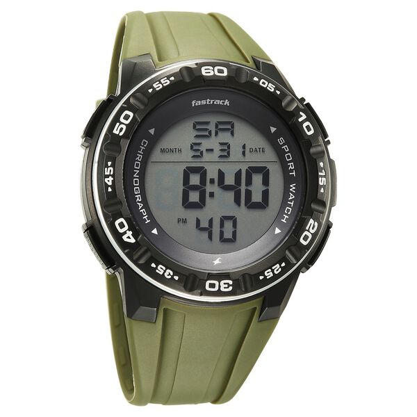Fastrack StreetStyle Digital Dial Green Polyether Strap Watch For Unisex - image number 1