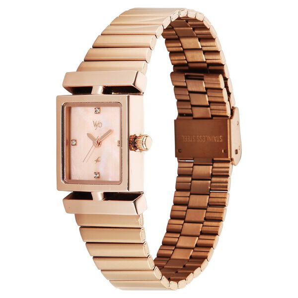 Vyb Showstopper By Fastrack Quartz Analog Rose Gold Dial Rose Gold Stainless Steel Strap Watch For Girls - image number 4