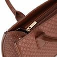 Lattice brown satchel - image number 6