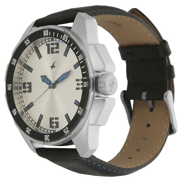 Fastrack Quartz Analog Grey Dial Leather Strap Watch for Guys - image number 1