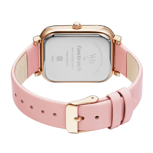 Fastrack Vyb Muse Quartz Analog Pink Dial Leather Strap Watch for Girls - image number 5