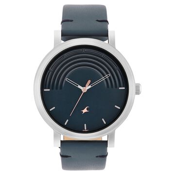 Fastrack Crush Quartz Analog Black Dial Leather Strap Watch for Guys