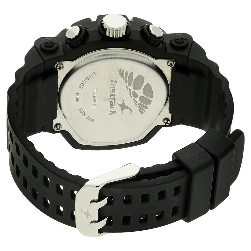 Buy Online Fastrack Quartz Chronograph White Dial Plastic Strap Watch for Guys 38007pp01j Fastrack