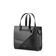Fastrack Sling Satchel with Patent Faux-Leather Texture in Black - image number 3