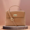 Tan Satchel Bag - image number 0