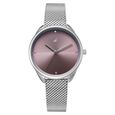 Fastrack Stunners Quartz Analog Purple Dial Silver Stainless Steel Strap Watch For Girls - image number 0