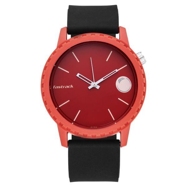 Fastrack Quartz Analog Red Dial Silicone Strap Watch for Unisex - image number 1