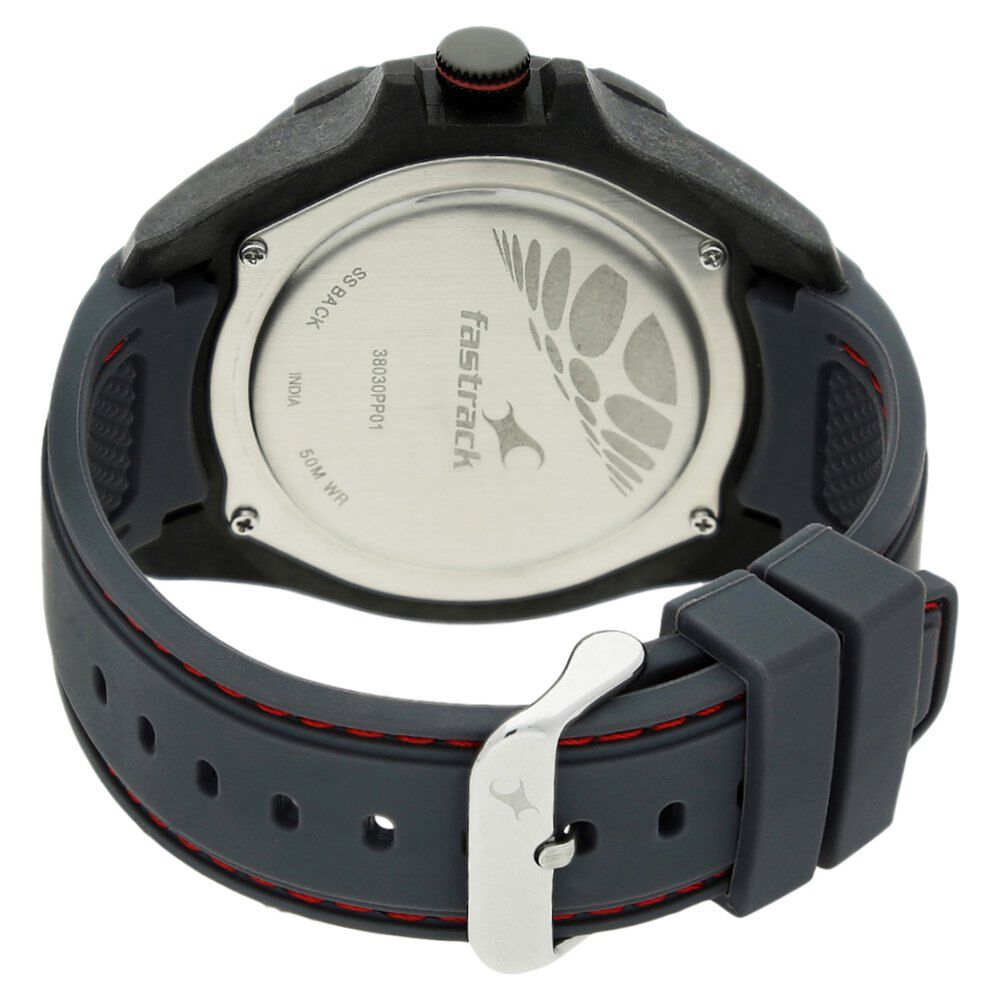 Buy Online Fastrack Light Weight Quartz Analog Black Dial Silicone Strap Watch for Guys nk38030pp01 Fastrack