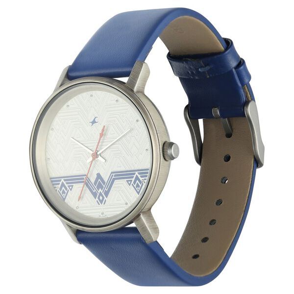 Fastrack Wonder Woman Quartz Analog Silver Dial Leather Strap Watch for Girls - image number 3