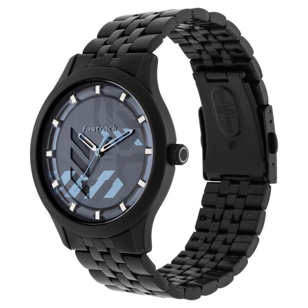 Fastrack Gamify Quartz Analog Grey Dial Metal Strap Watch for Guys - image number 2