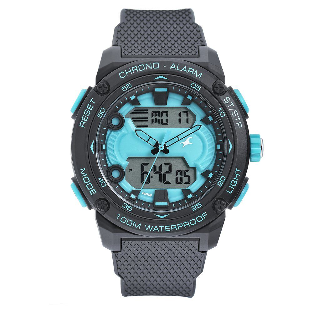 Fastrack Streetwear Blue Dial with Black Colour Strap Watch for Guys