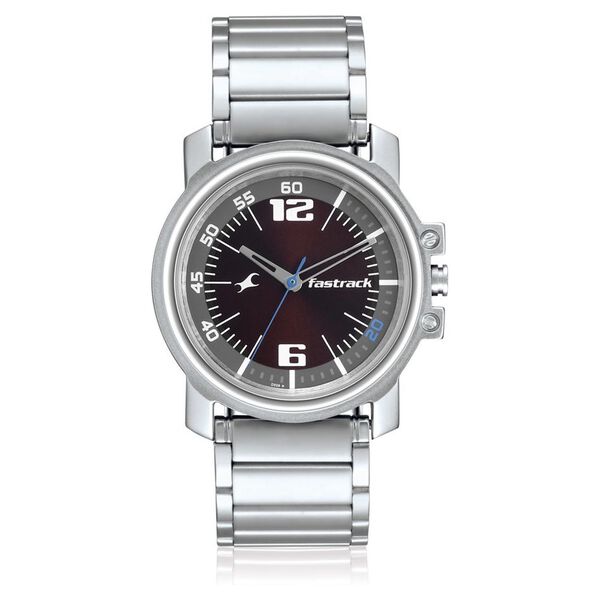 Fastrack Quartz Analog Silver Dial Stainless Steel Strap Watch for Guys - image number 0