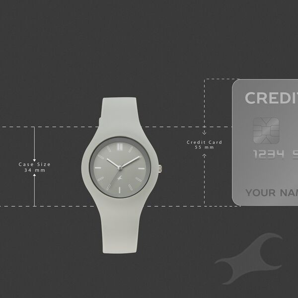 Fastrack Tweens Quartz Analog Grey Dial Grey Silicone Strap Watch - image number 3