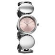 Vyb Showstopper By Fastrack Quartz Analog Pink Dial Silver Metal Strap Watch For Girls - image number 1