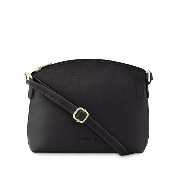 Fastrack Black Quilted Sling Bag for Women - image number 1