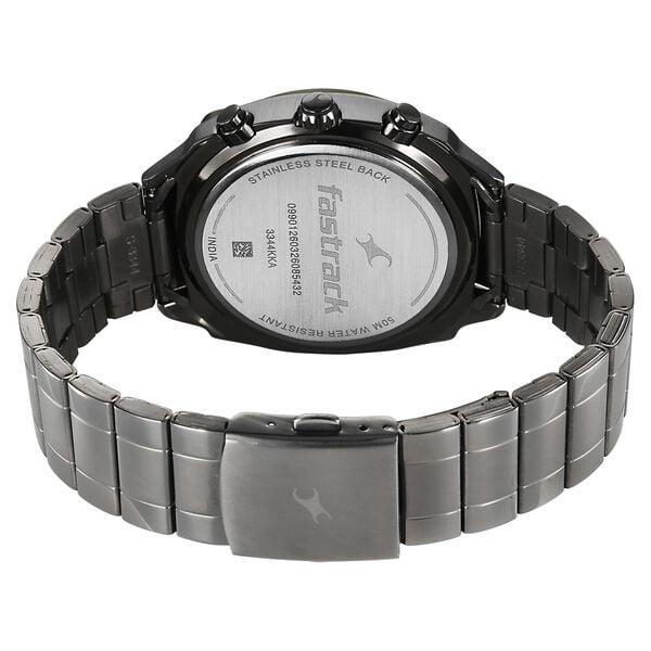 Fastrack Gelato Gunmetal chronograph watch with Pista green dial for Guys - image number 5
