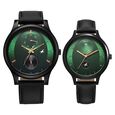 Fastrack Mixmatched Quartz Multifunction Green Dial Black Leather Strap Watch For Couple - image number 1