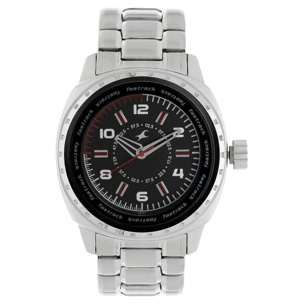 Fastrack Quartz Analog Black Dial Stainless Steel Strap Watch for Guys - image number 0