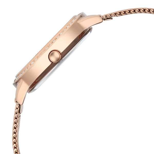 Fastrack Vyb Mirage Quartz Analog Rose Gold Dial Rose Gold Color Metal Strap Watch For Girls - image number 4