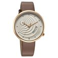 Fastrack Groove Quartz Analog with Date Grey Dial Girls Leather Watch - image number 1