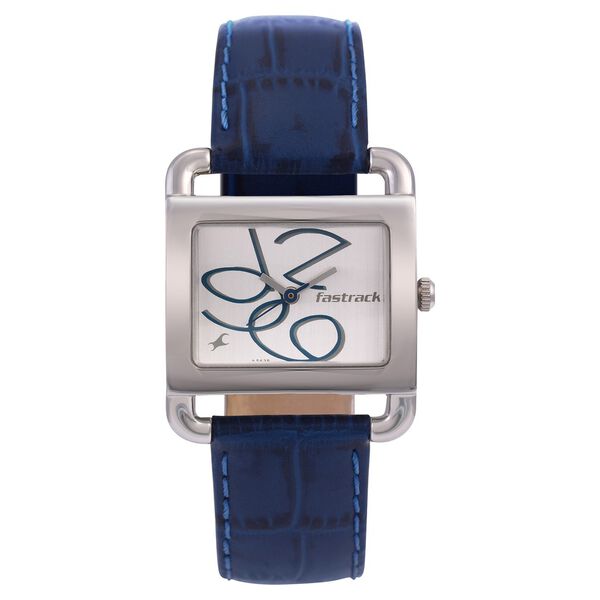 Fastrack Quartz Analog Silver Dial Leather Strap Watch for Girls - image number 0