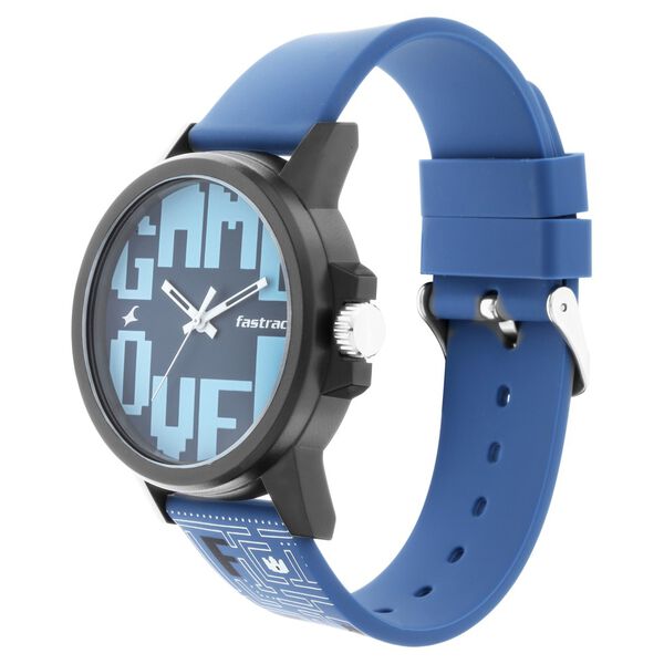 Fastrack Arcade Quartz Analog Blue Dial Silicone Strap Unisex Watch - image number 2