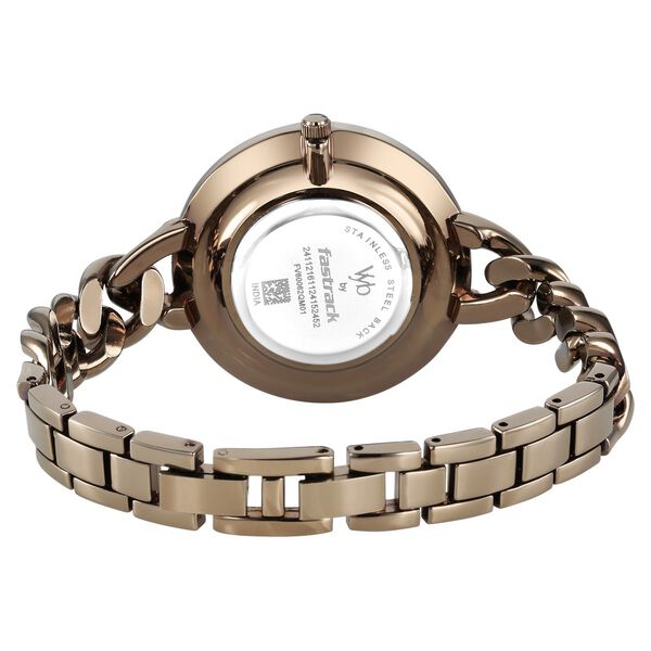 Vyb Spotlight By Fastrack Quartz Analog Black Dial Metal Strap Watch For Girls - image number 5