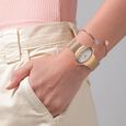 Fastrack Pulse Quartz Analog White Dial Rose Gold Stainless Steel Strap Watch For Girls - image number 5