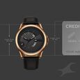 Fastrack Groove Quartz Analog with Date Grey Dial Black Leather Strap Watch For Guys - image number 3