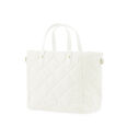 White Quilted Tote Bag - image number 3