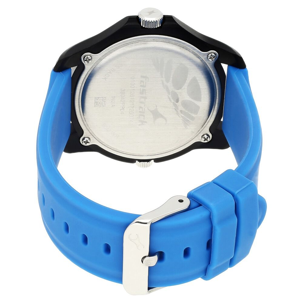 Fastrack Quartz Analog Black Dial Silicone Strap Watch for Guys