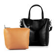 Fastrack Black Carryall Satchel with Zipper Pouch - image number 2