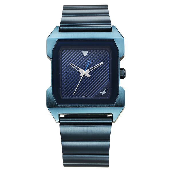 Fastrack Pulse Quartz Analog Blue Dial Blue Stainless Steel Strap Watch For Guys - image number 0