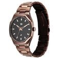 Vyb Nimbus By Fastrack Quartz Analog Black Dial Brown Metal Strap Watch For Guys - image number 2