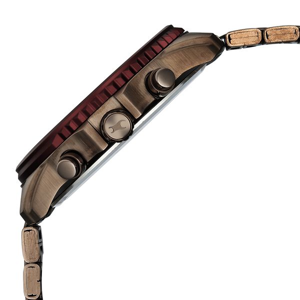 Fastrack Wild Quartz Chronograph Maroon Dial Chrome K Stainless Steel Strap Watch For Guys - image number 6