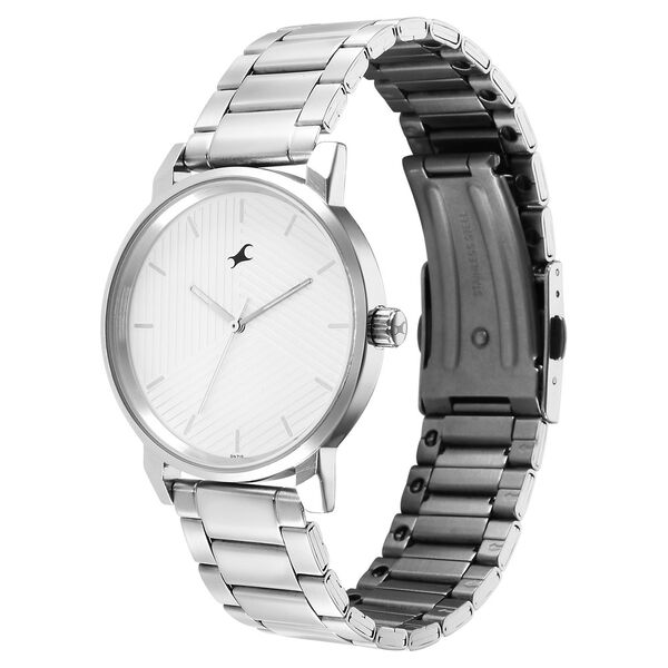 Fastrack Stunners White Dial Metal Strap Watch for Guys - image number 2