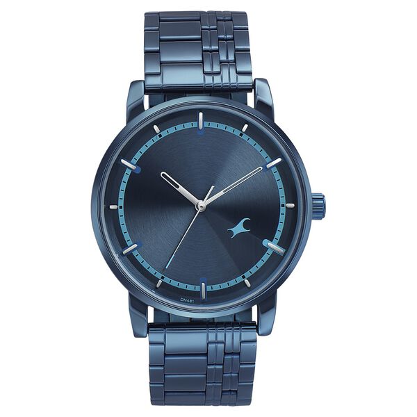 Fastrack Style Up Blue Dial Stainless Steel Strap Watch for Guys - image number 1