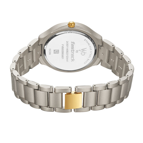 Fastrack Vyb Slayer Quartz Analog Grey Dial Metal Strap Watch for Girls - image number 5