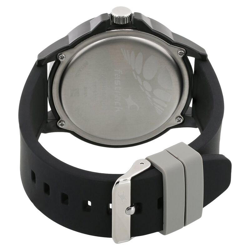 Fastrack Quartz Analog Black Dial Silicone Strap Watch for Unisex - image number 3