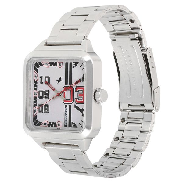 Fastrack Varsity Quartz Analog White Dial Stainless Steel Strap Watch for Guys - image number 1