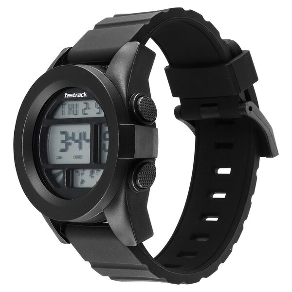 Fastrack StreetStyle Digital Black Dial Black Silicone Strap Watch For Guys - image number 2
