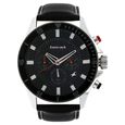 Fastrack Big Time Quartz Chronograph White Dial Leather Strap Watch for Guys
